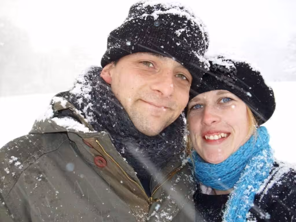 Photo of Caroline in the snow