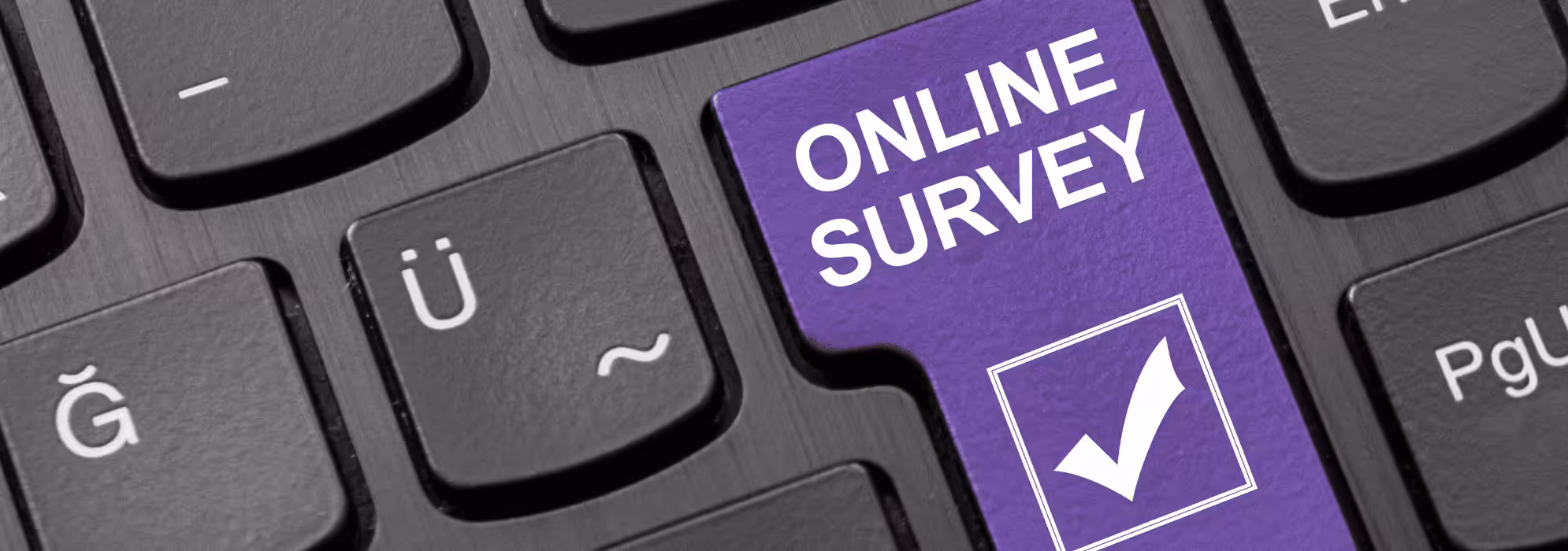 Computer keyboard, key with 'Online Survey'
